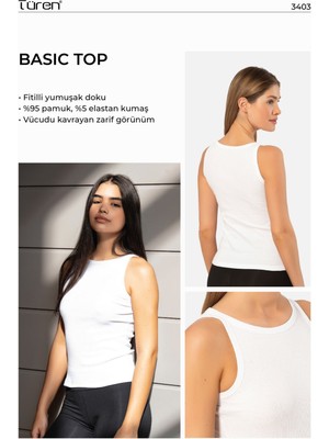 Türen Kadin Halter Yaka Fitilli Atlet