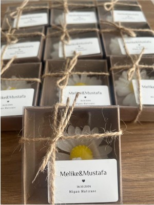 PremiumPort 50'li Papatya Mum Seti, Nikah ve Özel Gün Hediyeleri, Şık ve Sıcak Atmosfer