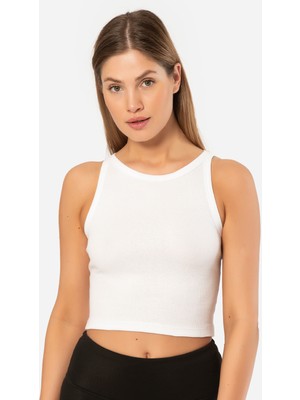 Türen Kadin Fitilli Crop T-Shirt