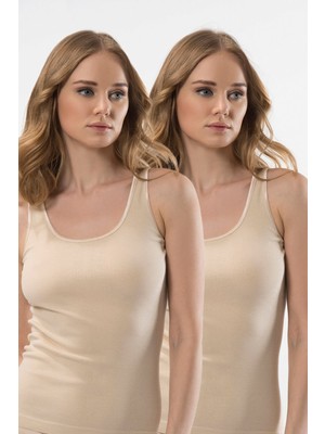 Türen Kadin U Yaka Askili Pamuklu Atlet 2'li Paket