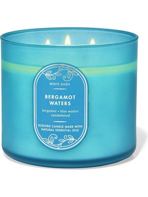 PremiumPort Büyük Bergamot Waters Mum, Ferahlatıcı ve Sıcak Atmosfer Yaratıcı