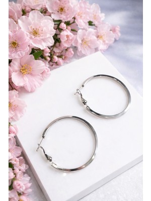 Yush Aksesuar Geniş Halka Küpe