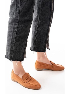 Sibel Gürel 302 Taba Süet Günlük Kadın Babet