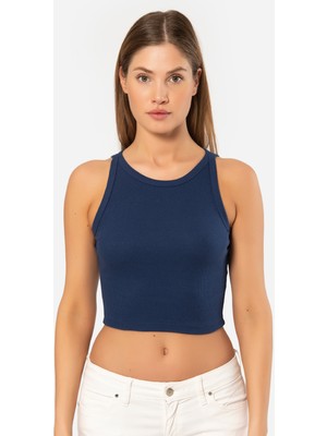 Türen Kadin Fitilli Crop T-Shirt