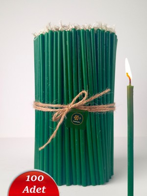 PremiumPort Doğal Balmumu Mum 100 Adet, Dilek ve Ritüel Için Parti Mumları