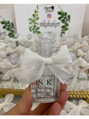 Siyah Lale Plastik Kolonya Şişesi Nikah, Söz, Nişan Hediyelik - 75 Adet