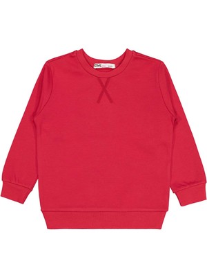 Civil Girls Düz 2-5 Yaş Sweatshirt - Kırmızı 5-6 Yaş