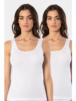 Türen Kadin U Yaka Askili Pamuklu Atlet 2'li Paket