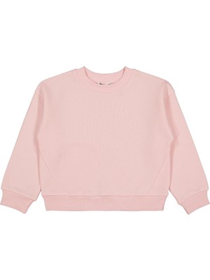 Civil Girls Düz 6-9 Yaş Sweatshirt - Pembe 9-10 Yaş