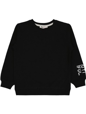 Civil Girls Basic 10-13 Yaş Sweatshirt - Siyah 10-11 Yaş
