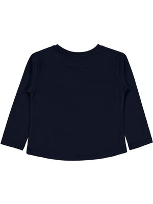 Civil Girls Kelebek Baskılı 2-5 Yaş Sweatshirt - Lacivert 2-3 Yaş