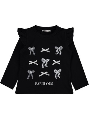 Civil Girls Fabulous Baskılı 2-5 Yaş Sweatshirt - Siyah 2-3 Yaş