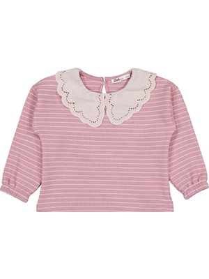 Civil Girls Çizgili 2-5 Yaş Sweatshirt - Pembe 5-6 Yaş