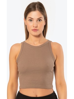 Türen Kadin Fitilli Crop T-Shirt