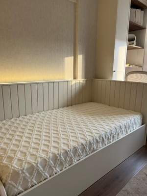 Danteel Home Püsküllü Iskandinav Divan Örtüsü ,pike, Yatak Örtüsü Krem