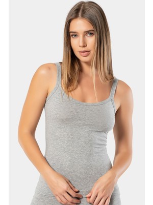 Türen Kadin Ip Askili Likrali Pamuklu Atlet