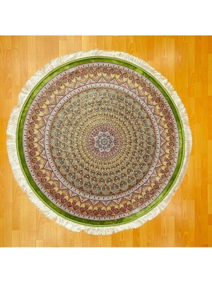Mevlana Bazaar Yuvarlak Geometrik Desenli 250 x 350 cm Ipek Halı