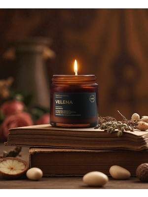 PremiumPort El Yapımı Aromaterapi Soya Mum, Huzur Veren 100 ml Amber Koku Bardak