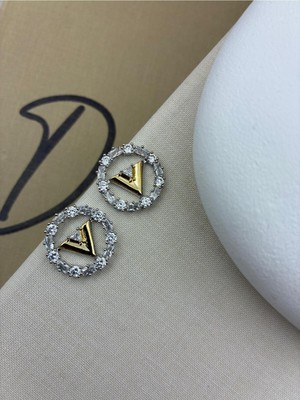 Hedef Bijuteri Özel Zirkon Taşlı V Model Küpe