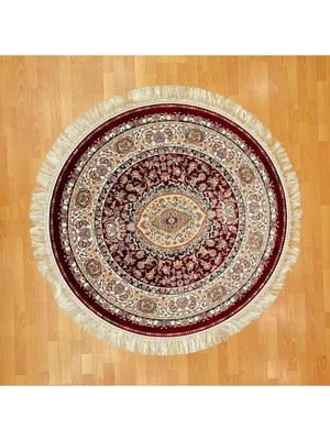 Mevlana Bazaar Yuvarlak Madalyon Desenli 150 x 150 cm Ipek Halı