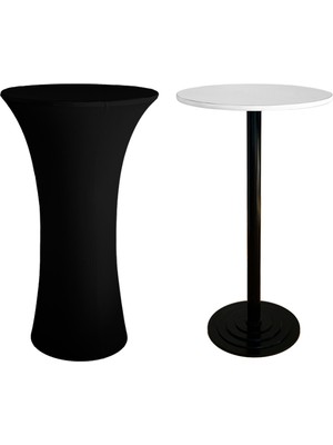 Cosy Tr Osaka Bıstro Masa Örtüsü Bı Stretch - 60 cm Çap - Siyah