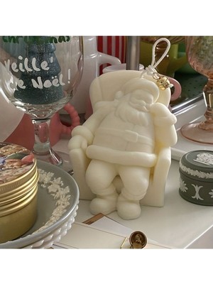 PremiumPort Yılbaşı Temalı Noel Baba Figürü, Kahve Renkli Dekorasyon Ürünü