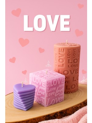 PremiumPort Romantik 3'lü Mum Seti, Sıcak Atmosfer ve Şık Dekorasyon Için