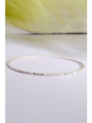 Innuendo 925 Ayar Gümüş Üzeri 22 Ayar Altın Kaplama Kalemli Ajda Bilezik