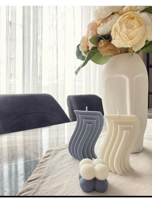 PremiumPort 3’lü Dalgalı Mini Bubble El Yapımı Kokulu Mum Seti