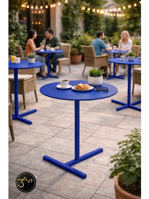 3art Metal Dekorasyon Modern Yan Sehpa – Yuvarlak Tablalı Minimal Tasarım, Metal Sehpa