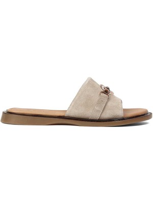 Celal Gültekin Kadın Vizon Süet Deri Terlik