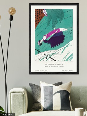 Evine Moda Sanatsal Eser Tek Parça Ahşap Çerçeveli Tablo