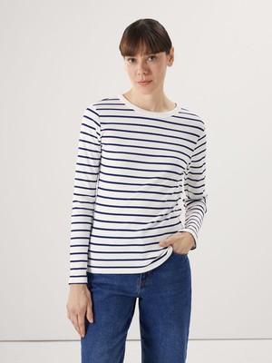 Lc Waikiki Yeni Sezon Bisiklet Yaka Çizgili Kadın Body