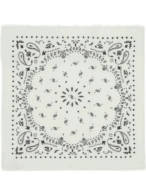 Kujten Large Cashmere Bandana Hachiko White