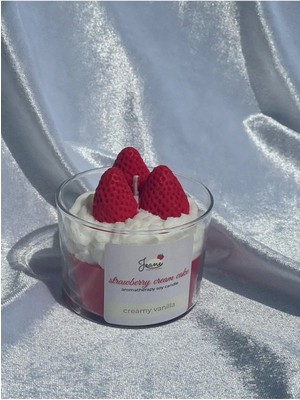 PremiumPort Kırmızı Vanilya Aromaterapi Mum, Sevgiliye Özel, Rahatlatıcı ve Sıcak Hissiyat