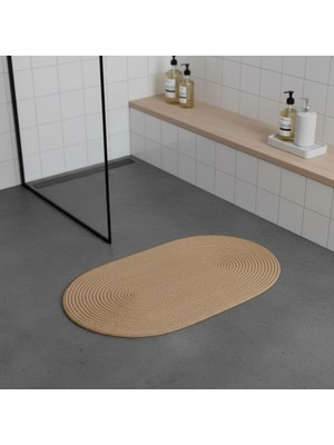 Comfort Craft Hasır Çizgili Jüt Paspas | Banyo | Balkon | Doğal | Yıkanabilir | 60X100 cm