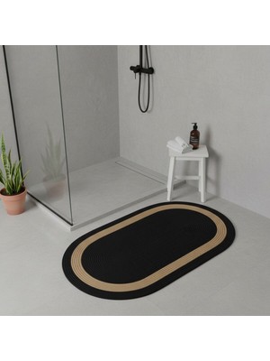 Comfort Craft Hasır Şeritli Jüt Paspas | Banyo | Balkon | Doğal | Yıkanabilir | 60X100 cm