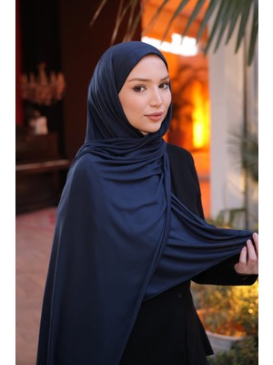 İmaj Butik Koyu Lacivert Cazz Scarf Penye Şal