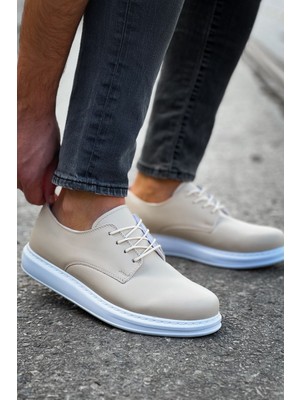 Zerenyus Classica Premium Vegan Deri Klasik Erkek Ayakkabı Bej
