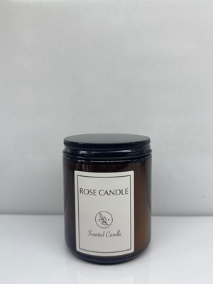 PremiumPort Şeffaf Amber Kavanoz Mum Vani̇lya Kokusu ile Huzur ve Rahatlık