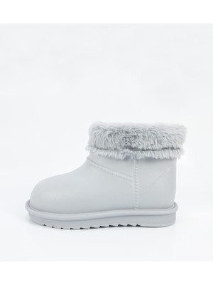 Aktaş Ayakkabı Çocuk Unisex Gri Su Geçirmez Içi Yünlü Çizme