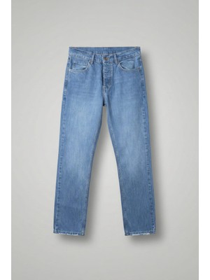Abluka Online Erkek Slim Fit %100 Pamuk Essential Basic Jean Mavi