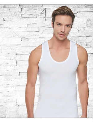 Tutku Erkek Ribana Atlet 6'lı Paket Likralı Beyaz 2xs Esnek Kumaş ve Rahat Kesim Özellikleriyle