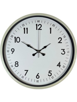 Zentime 36 cm Krem Dekoratif Duvar Saati