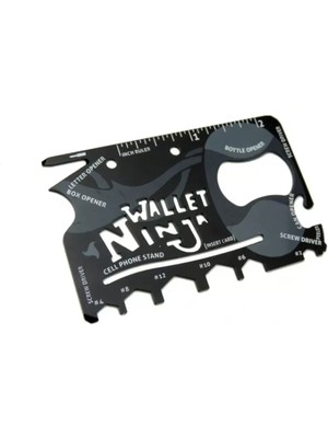 Maarketim Ninja Wallet Survival Acil Durum Kiti / Kartı - 18 in 1