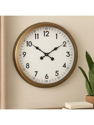 Zentime 60 cm Eskitme Vintage Duvar Saati