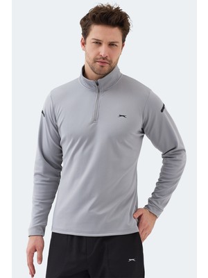 Slazenger Intımate I Erkek Dik Yaka Fermuarlı Sarı Sweatshırt