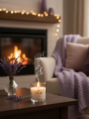 PremiumPort Lavanta Kokulu Vegan Doğal Terapi Mum 190G, Rahatlatıcı ve Ferahlatıcı Atmosfer