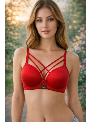 HK Underwear Çapraz Bantlı Balenli Destekli Sütyen