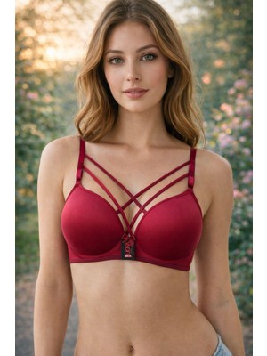 HK Underwear Çapraz Bantlı Balenli Destekli Sütyen